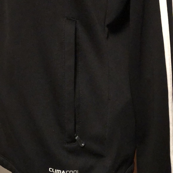 Adidas climacool black and white zipper track jacket with pockets - Picture 9 of 13